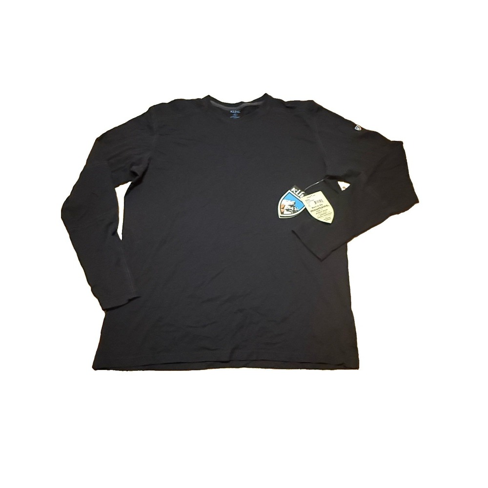 KÜHL Wildfibre Bravado Men's Organic Cotton Long Sleeve Crew Pullover Black XL